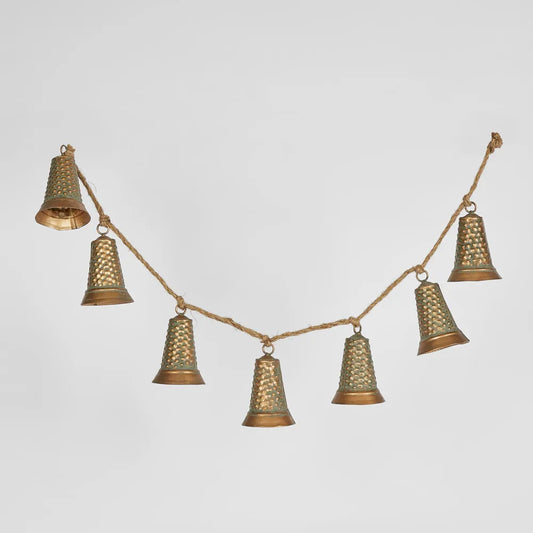 Hanging Bell Garland - Bronze