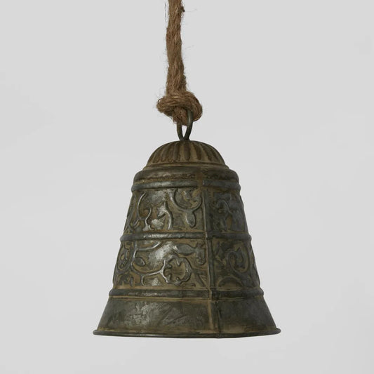 Zinc Patina Hanging Bell - medium