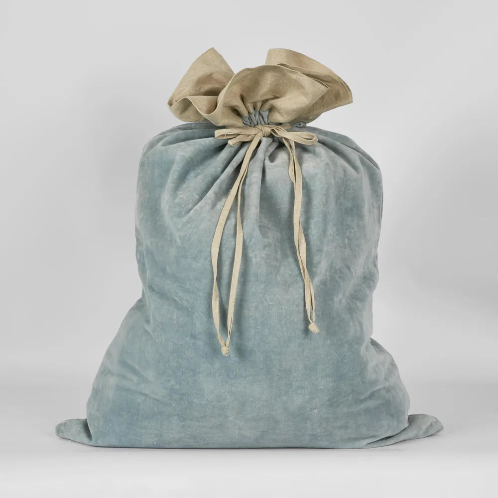 Velvet Christmas Sack- Blue