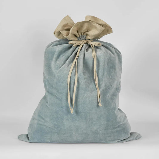 Velvet Christmas Sack- Blue